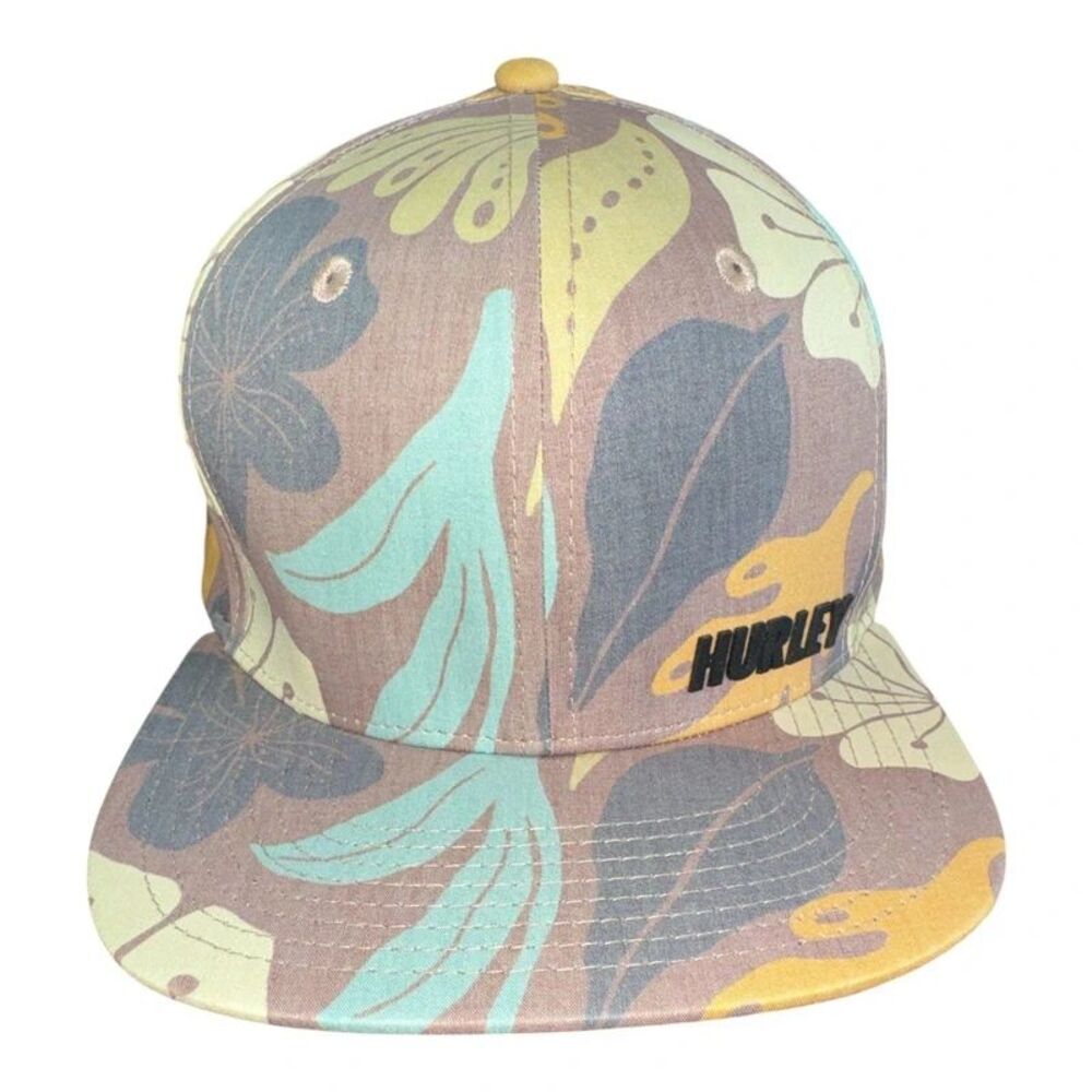 Hurley Phantom Ridge El Dorado H2O Dri Strapback Cap Hat Floral Hawaiian Trucker